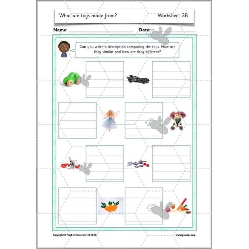 PlanBee Materials and their Properties KS1 Year 1 Science