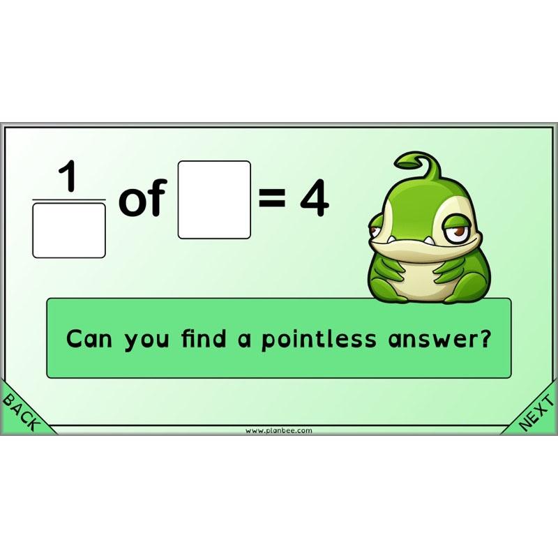 PlanBee Proportion Problems: Year 4 fractions problem solving