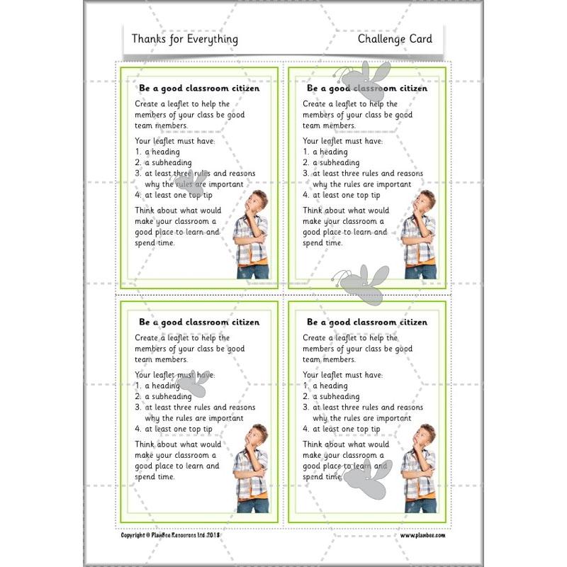 PlanBee Thanks for Everything Thankfulness Lesson | PlanBee