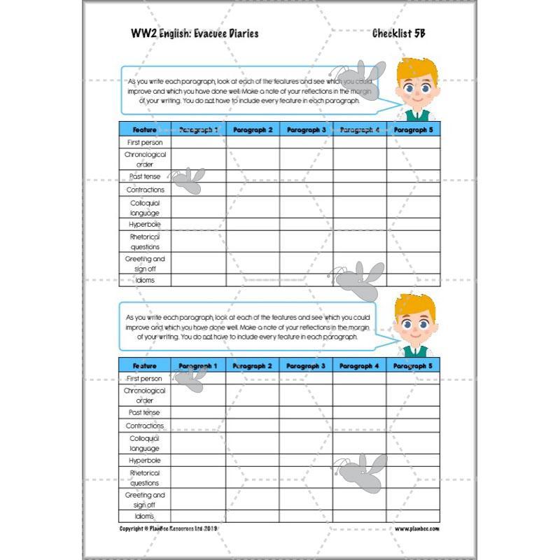 PlanBee World War 2 Evacuee Diary Entries Lesson Plans by PlanBee