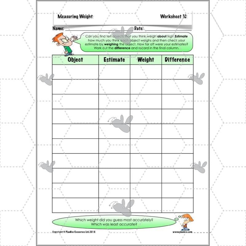PlanBee Measuring Weight - Measurement: Primary Year 4 Maths Planning KS2