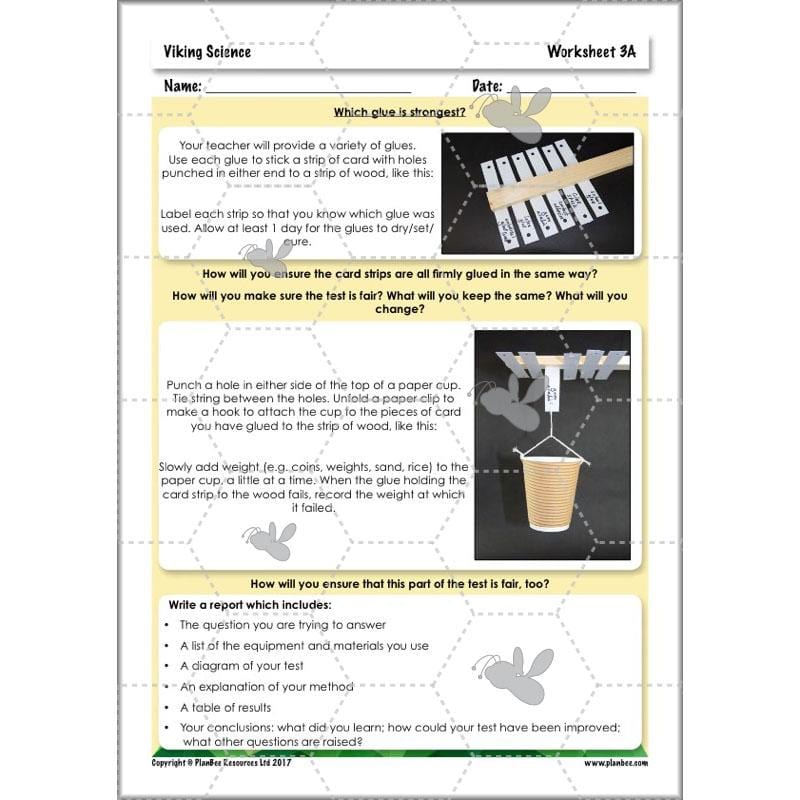 PlanBee Viking Science - Working Scientifically: Year 5 & Year 6 Science