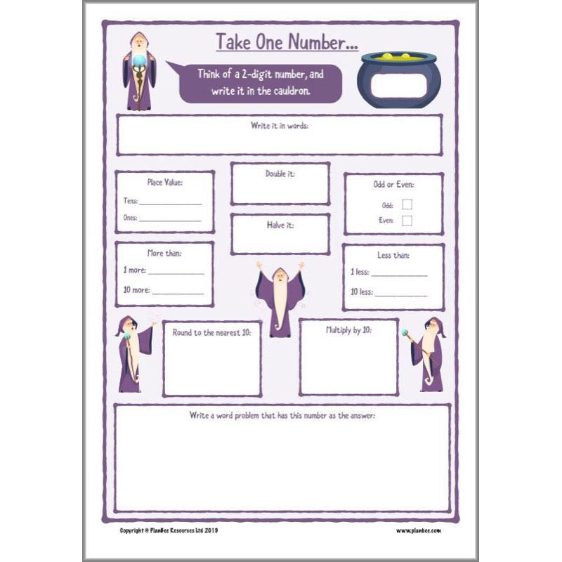 PlanBee KS2 Maths Home Learning Activites for Year 3 & Year 4