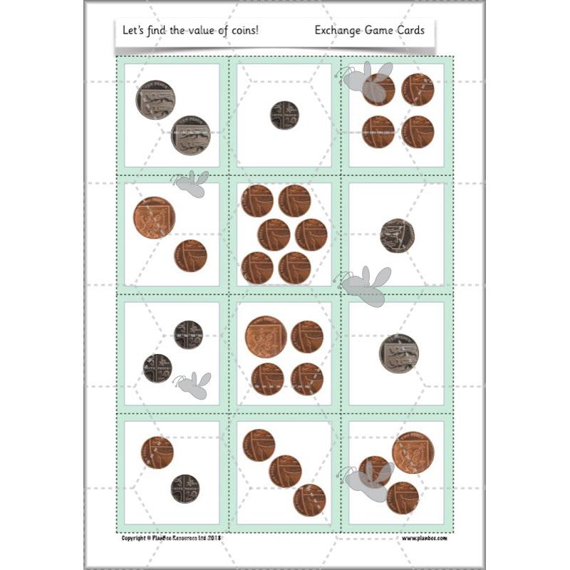 PlanBee Let’s find the value of coins - KS1 fun maths money lesson plans