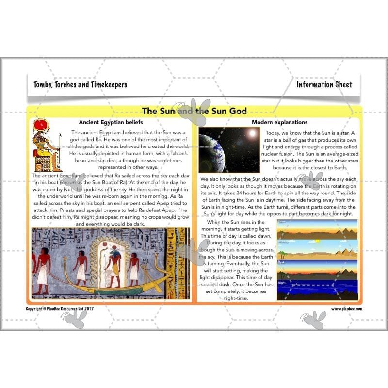 PlanBee Ancient Egypt Science - Light and Shadow: Year 3 Science