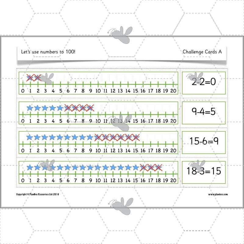 PlanBee Let's use numbers to 100 - Year 1 Maths resource pack