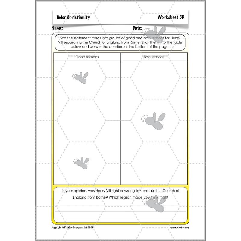 PlanBee Tudor Christianity: Tudor Religion KS2 RE Lessons by PlanBee