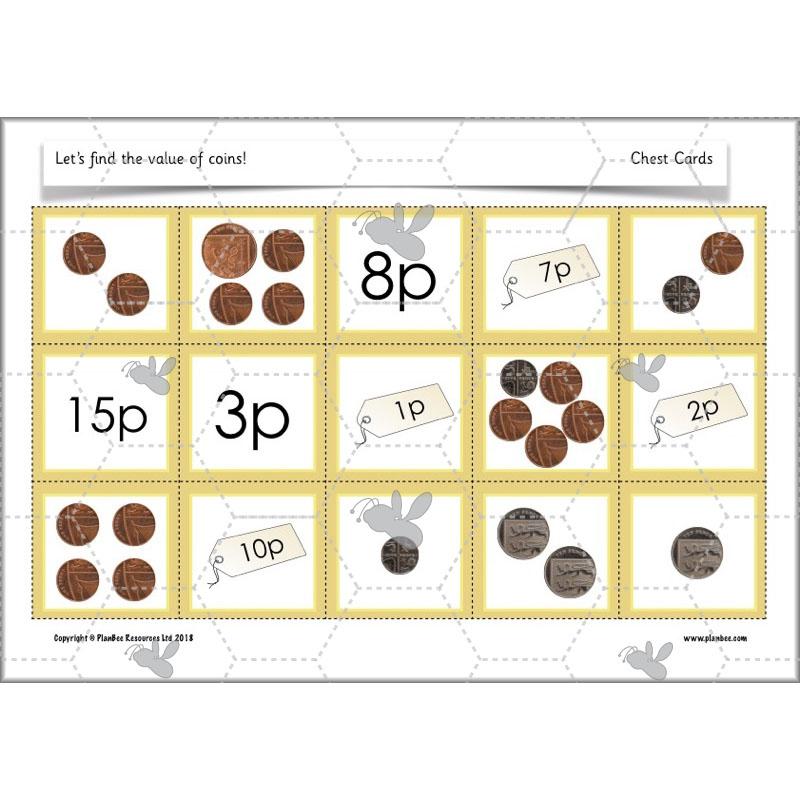 PlanBee Let’s find the value of coins - KS1 fun maths money lesson plans
