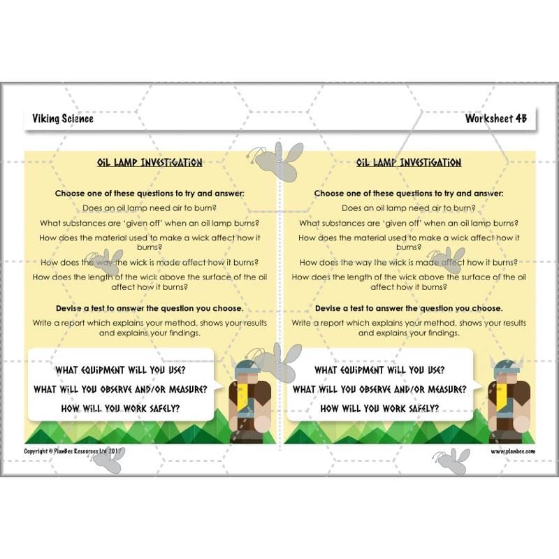 PlanBee Viking Science - Working Scientifically: Year 5 & Year 6 Science