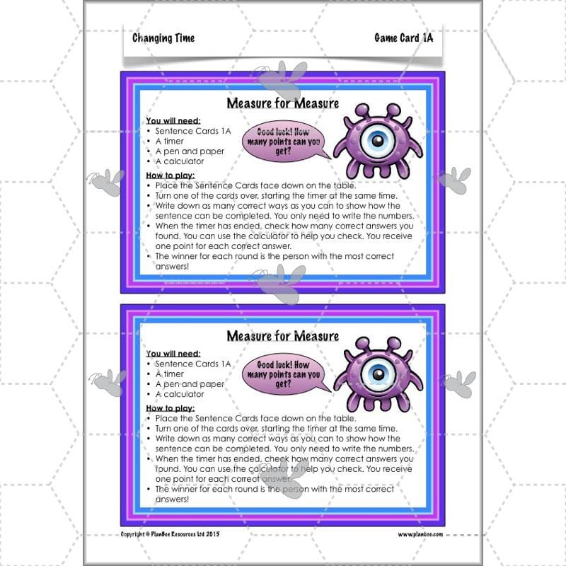 PlanBee Changing Time Year 5 Maths Lesson Planning Pack