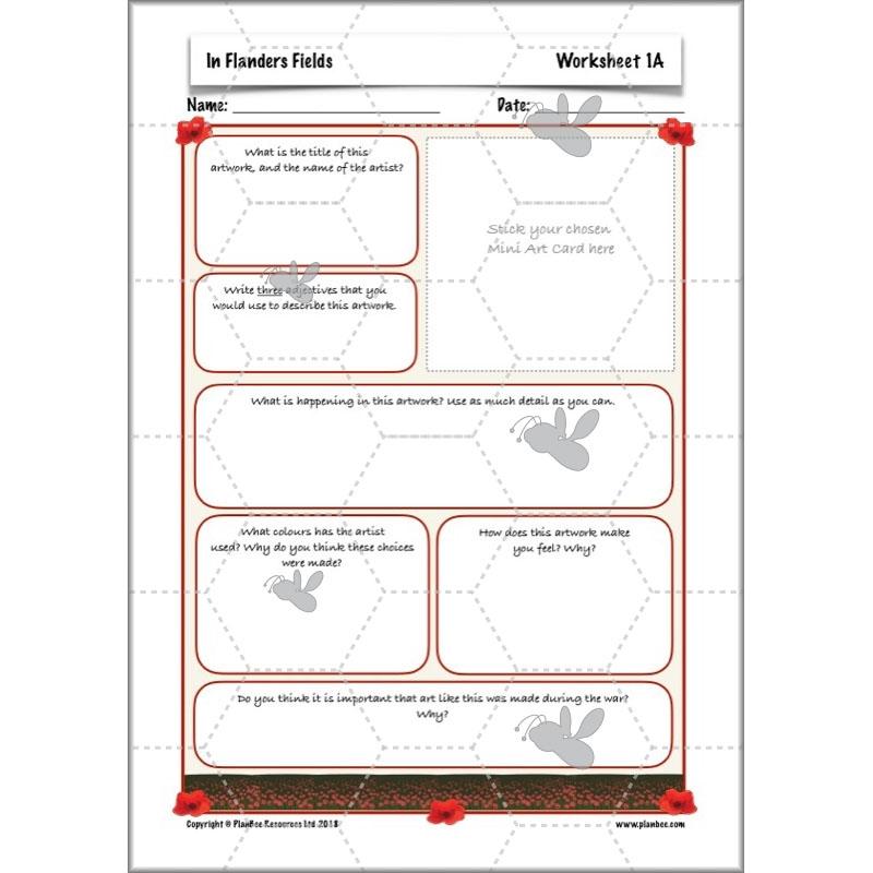 PlanBee WW1 Art Ideas KS2 In Flanders Fields Art Lessons by PlanBee