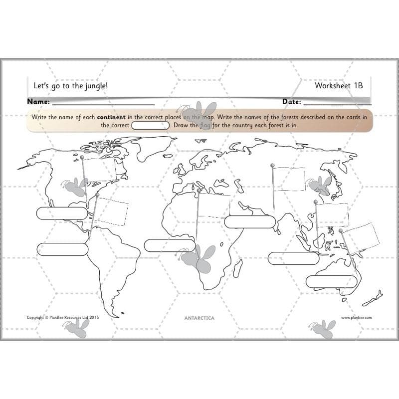 PlanBee Let's go to the Jungle Geography lessons for KS1