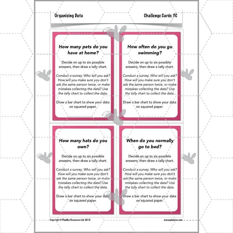 PlanBee Year 3 Statistics Organising Data PlanBee Maths Lesson