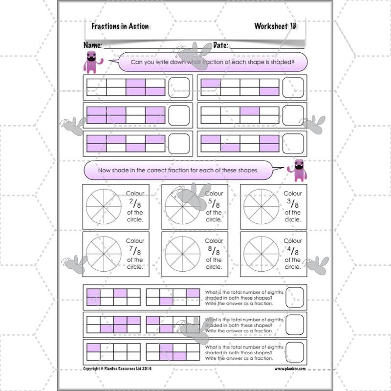 PlanBee Fractions in Action: KS2 Maths Year 3  Lesson Plans and Resources