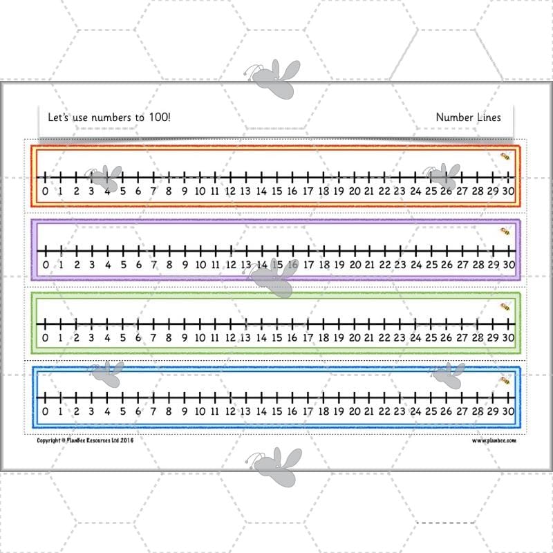 PlanBee Let's use numbers to 100 - Year 1 Maths resource pack