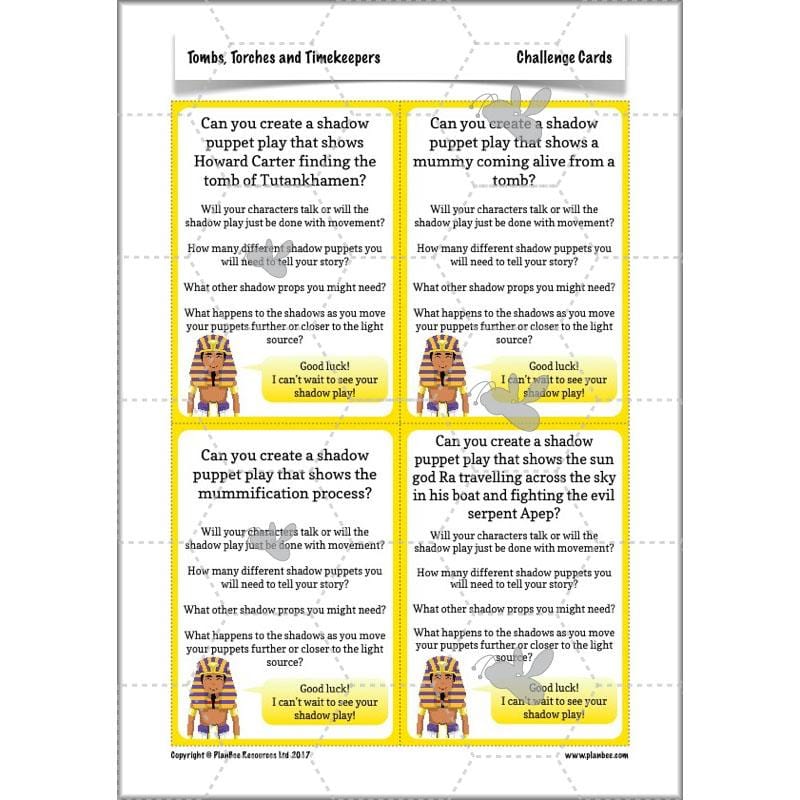 PlanBee Ancient Egypt Science - Light and Shadow: Year 3 Science