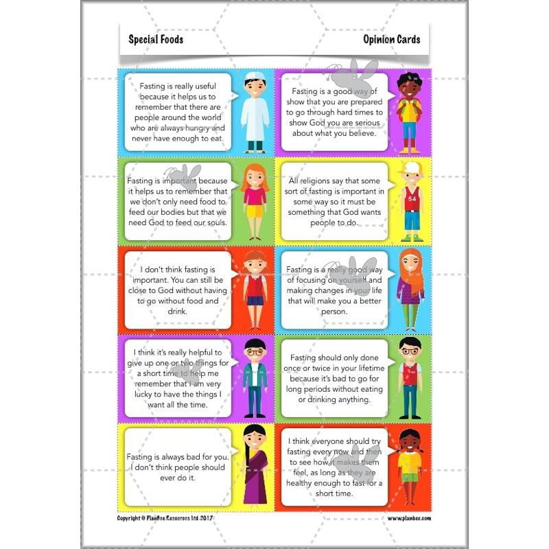 PlanBee Special Foods - Religious Foods: KS2 RE Lesson Plans & Resources