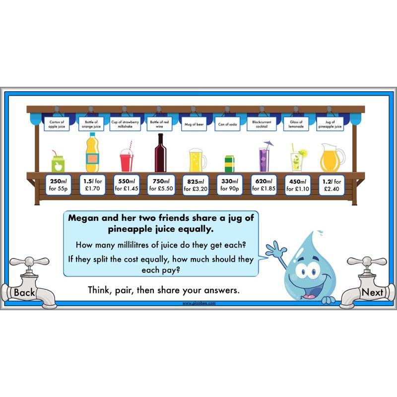 PlanBee Measuring Capacity Year 4 Maths Lesson Planning Pack