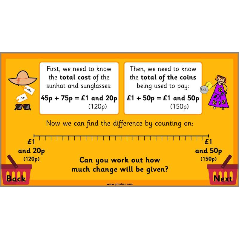 PlanBee Let's Go Shopping: Year 2 Money Maths Activities