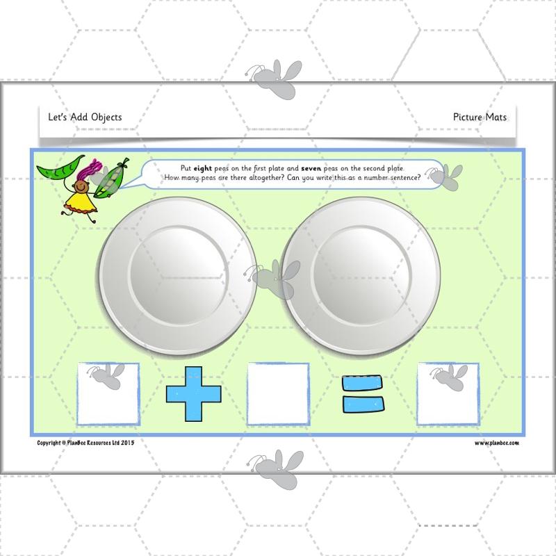 PlanBee Year 1 Addition to 20 Adding Objects Maths by PlanBee