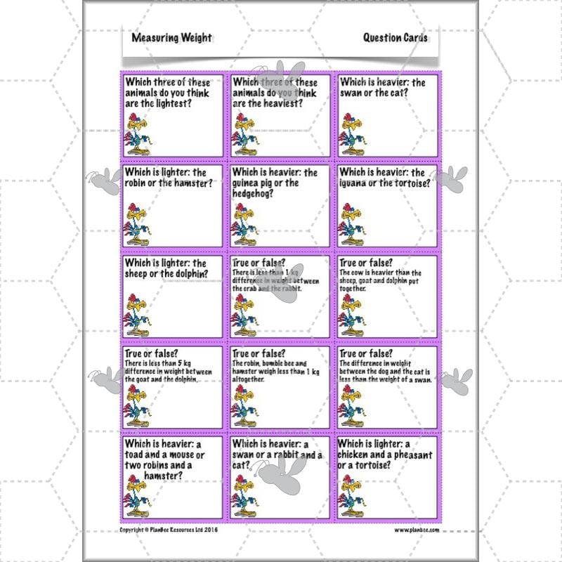 PlanBee Measuring Weight - Measurement: Primary Year 4 Maths Planning KS2