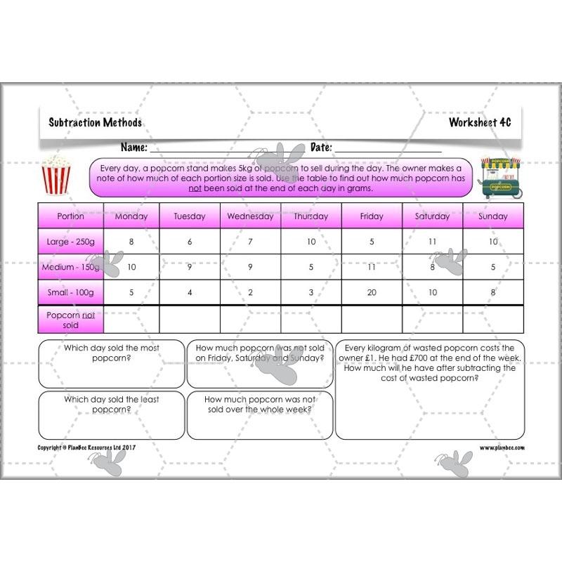 PlanBee Subtraction Methods - KS2 - Year 5 Maths - Addition and Subtraction