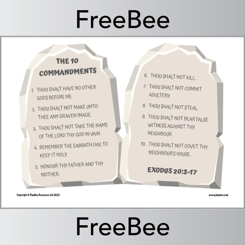 10 Commandments KS2 Poster FREE PDF by PlanBee