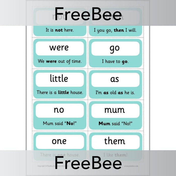 FREE 100 High Frequency Words Flashcards PlanBee free-100-high-frequency-words-flashcards-planbee