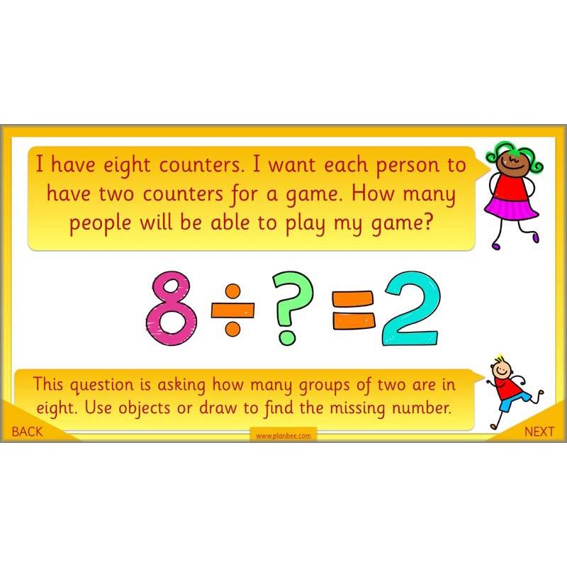 PlanBee Let's share objects equally: Year 1 multiplication and division