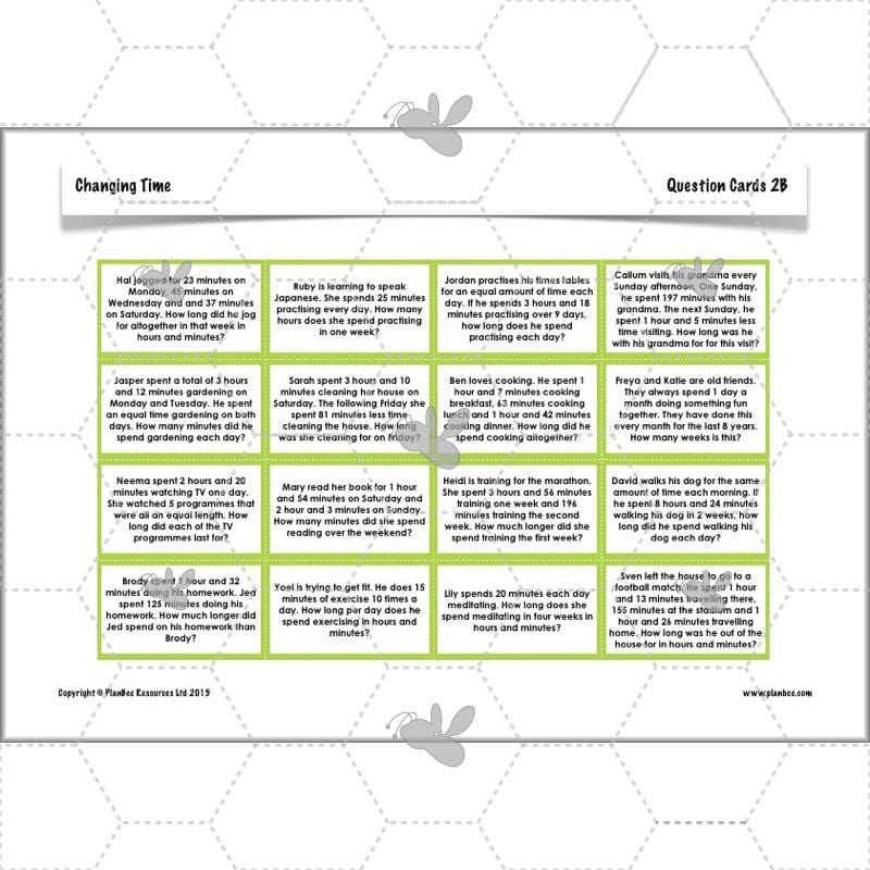 PlanBee Changing Time Year 5 Maths Lesson Planning Pack