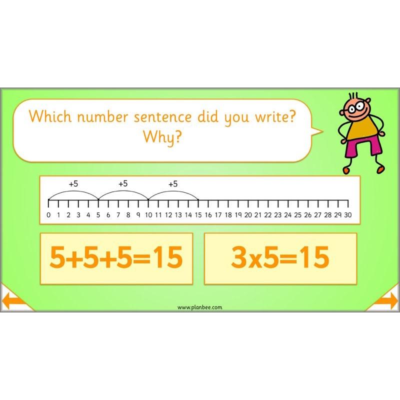 PlanBee Let's Learn our Times Tables - Maths Lessons Year 2 Multiplication