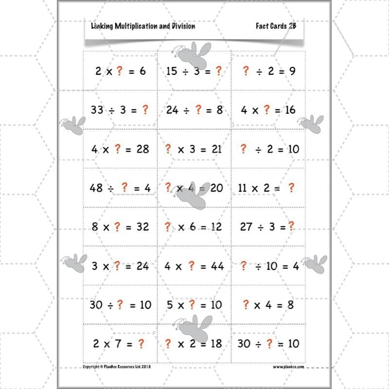 PlanBee Linking Multiplication and Division: Year 3 Primary Maths Lessons