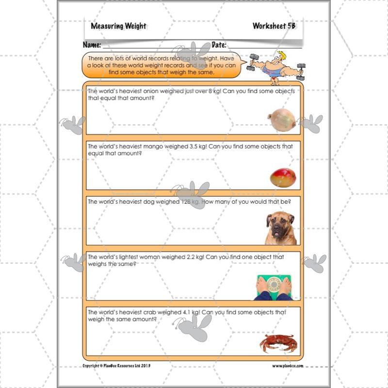 PlanBee Measuring Weight - Measurement: Primary Year 4 Maths Planning KS2