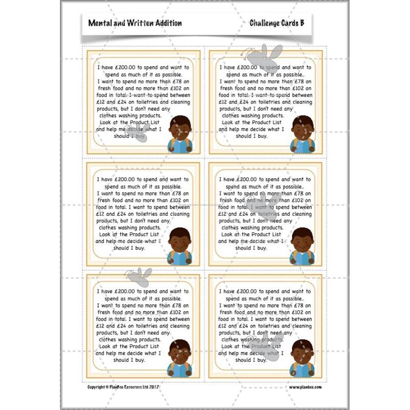 PlanBee Mental & Written Addition - Year 5 Maths Planning - PlanBee