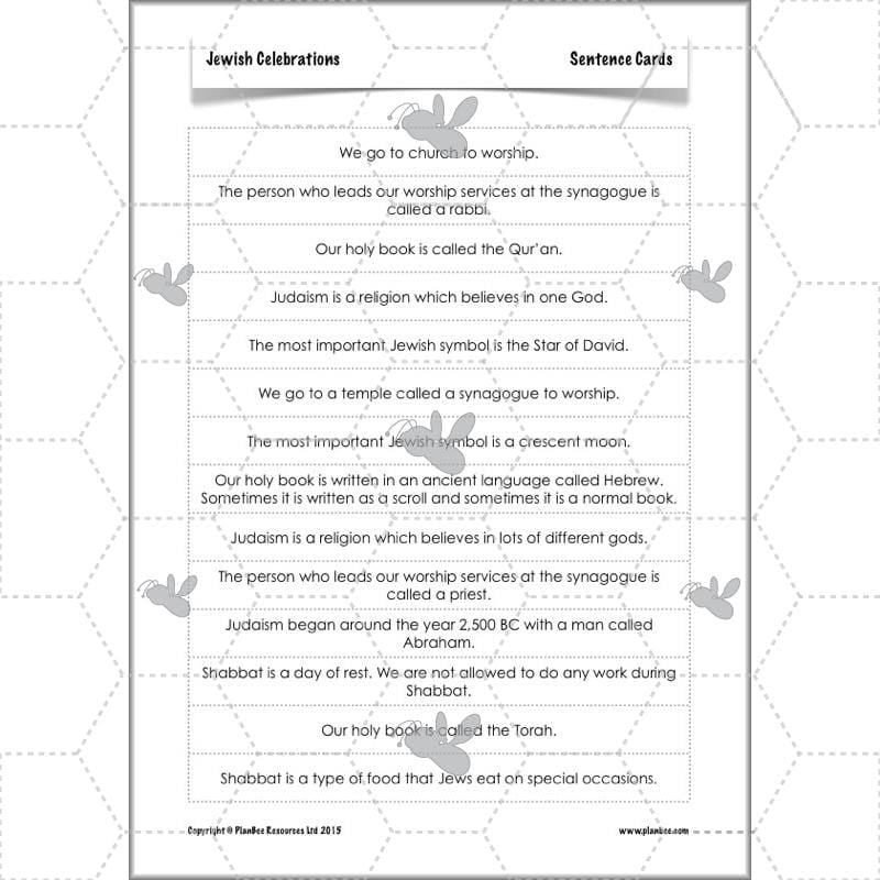 PlanBee Jewish Celebrations KS2 Primary RE Lesson Pack by PlanBee
