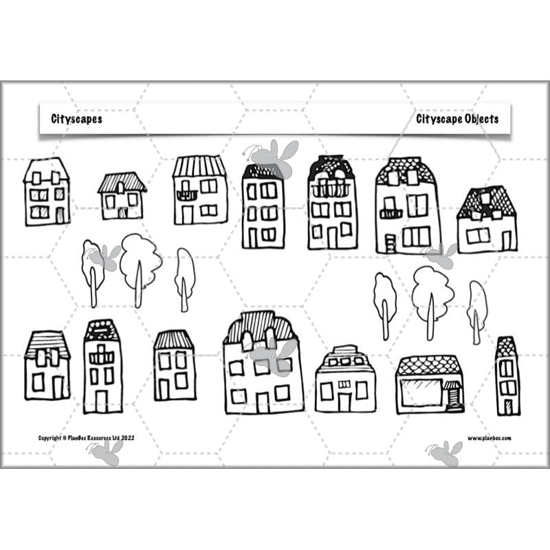 PlanBee Cityscapes Art Lessons for KS2 created by PlanBee