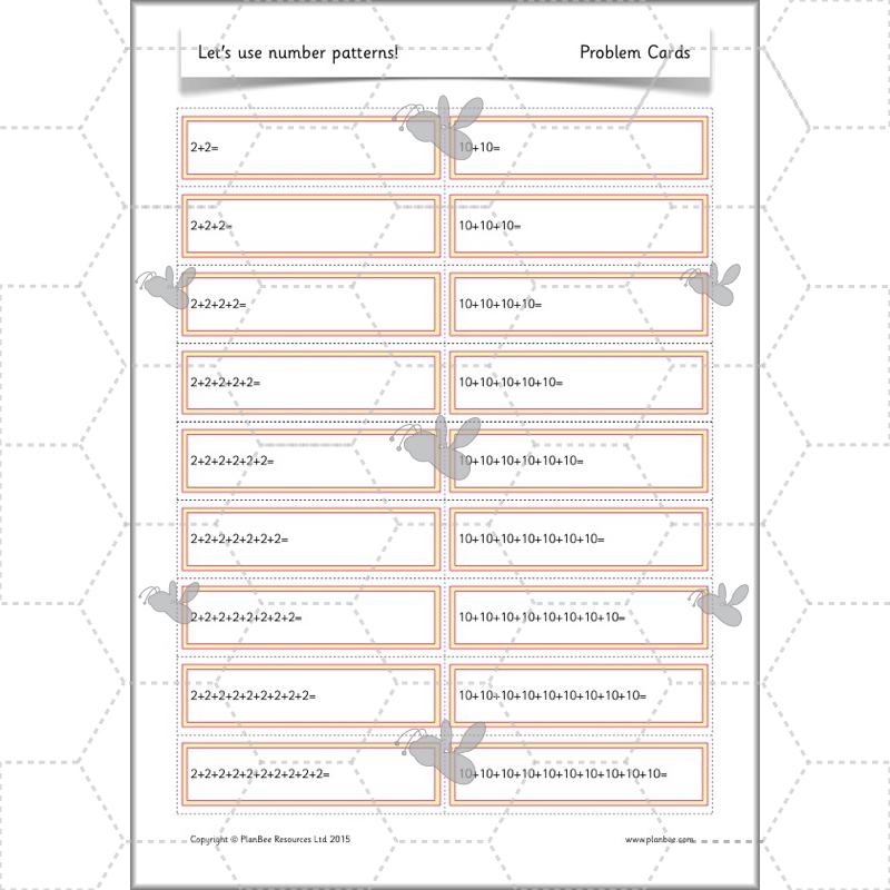 PlanBee Let's use number patterns: Year 2 number sequences
