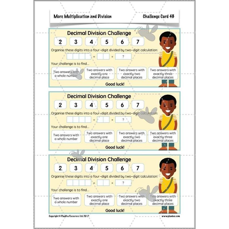 PlanBee More Multiplication and Division - Year 6 Maths Planning and Resources