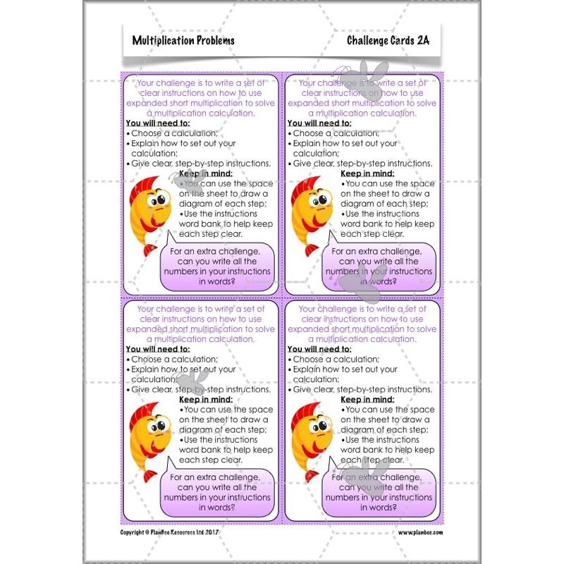 PlanBee Multiplication Problems: problem-solving and word problems – Year 3