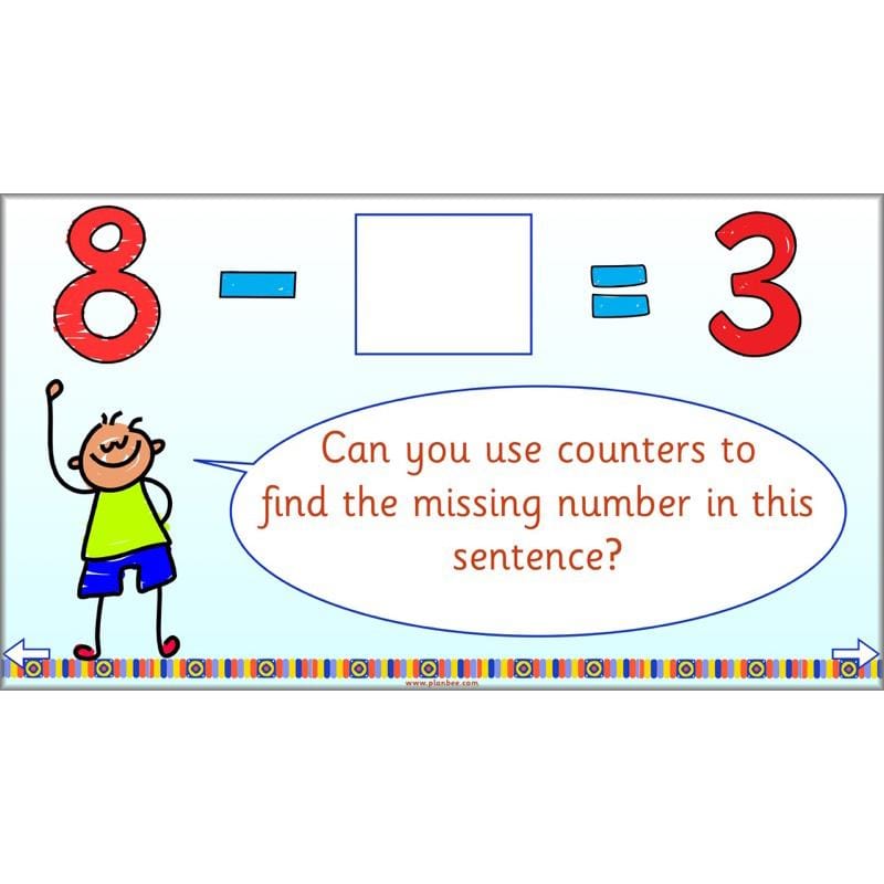 PlanBee Let’s solve missing number problems - Year 1 KS1 Maths plans