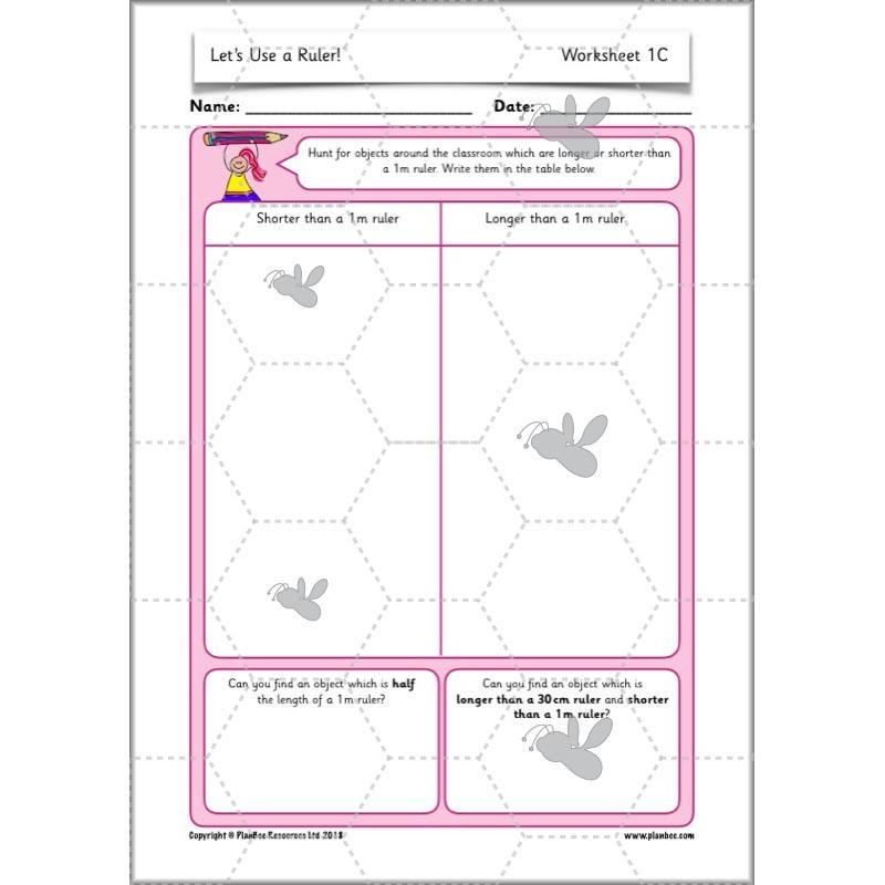 PlanBee Let's Use a Ruler! - KS1 Complete Maths Planning and Resources