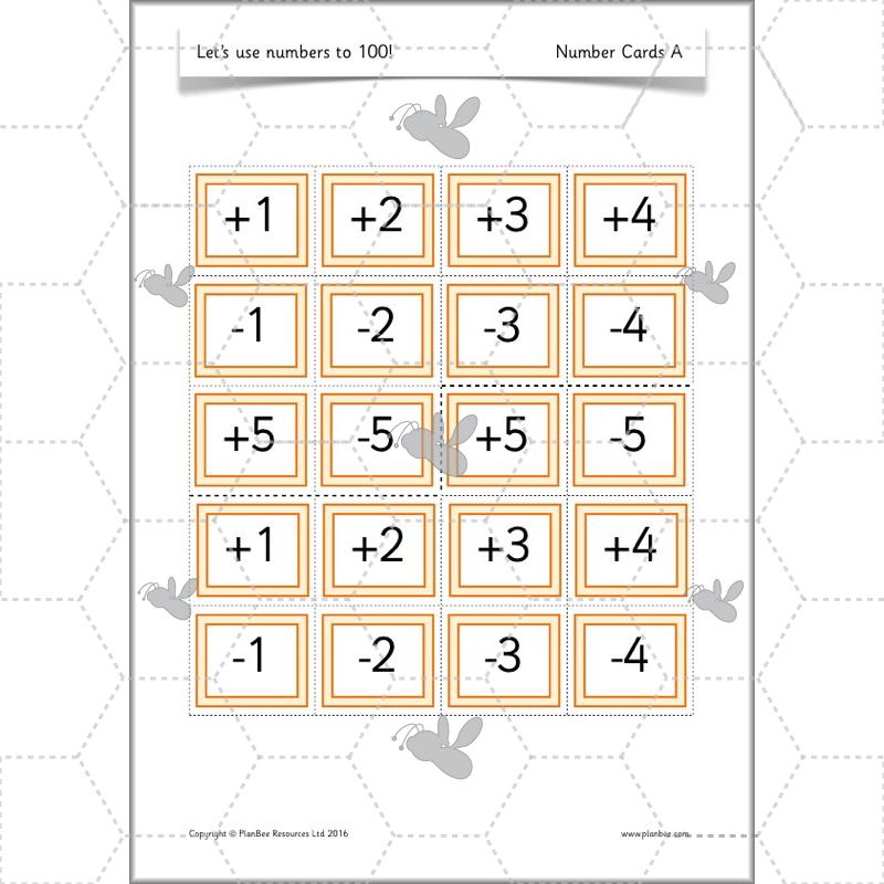 PlanBee Let's use numbers to 100 - Year 1 Maths resource pack
