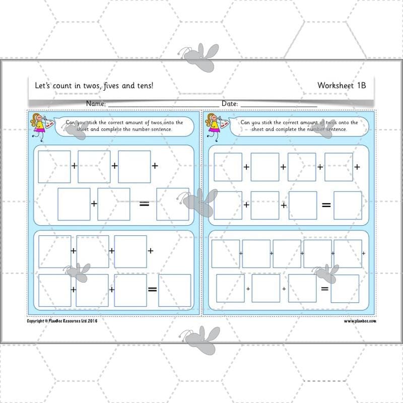 PlanBee Let’s count in twos, fives and tens - KS1 Year 1 Maths