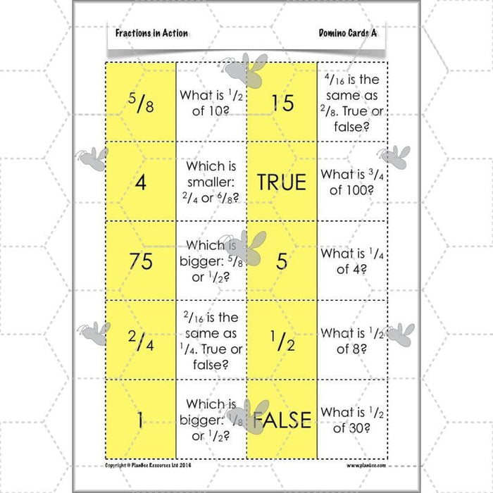PlanBee Fractions in Action: KS2 Maths Year 3  Lesson Plans and Resources
