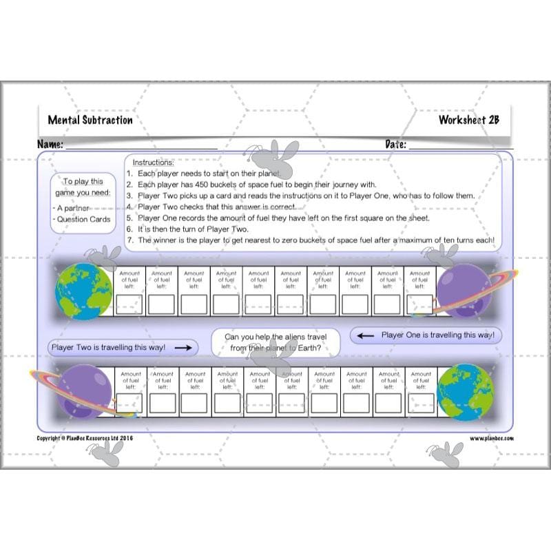 PlanBee Mental Subtraction: Addition and Subtraction Year 3 Maths