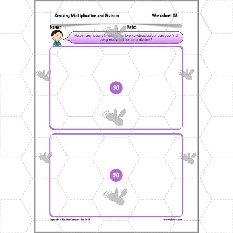 PlanBee Revising Multiplication and Division: Maths Lesson Plans for Year 4