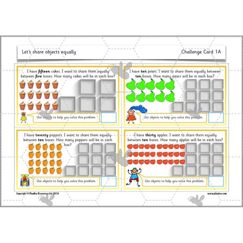 PlanBee Let's share objects equally: Year 1 multiplication and division
