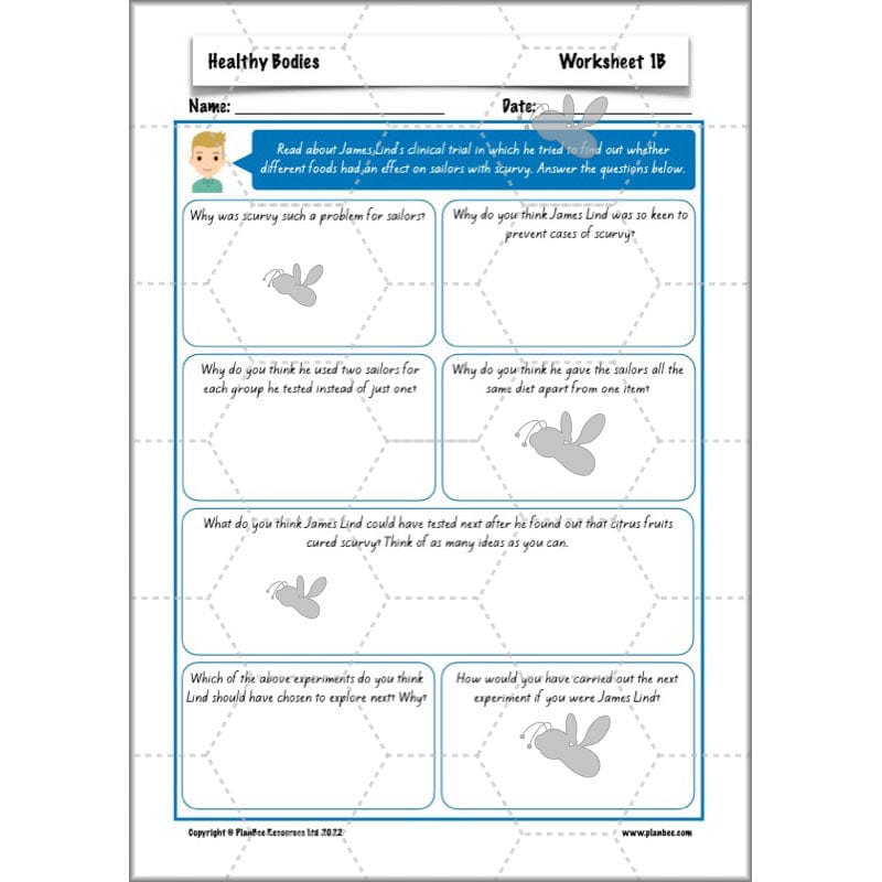 PlanBee Healthy Bodies Animals including Humans Year 6 Planning