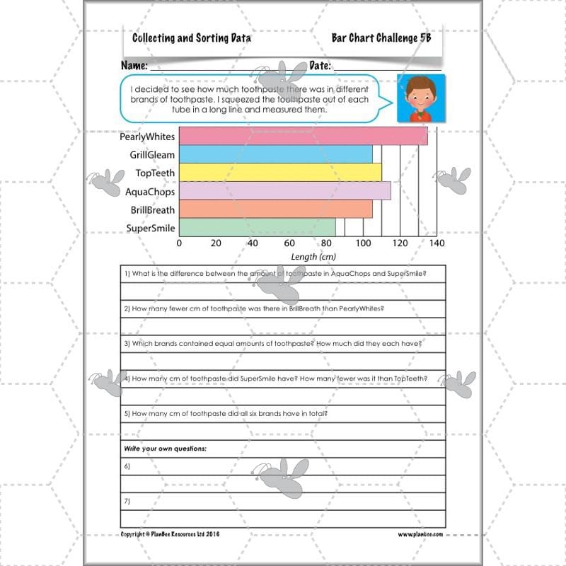 PlanBee Collecting and Sorting Data Year 3 Statistics by PlanBee