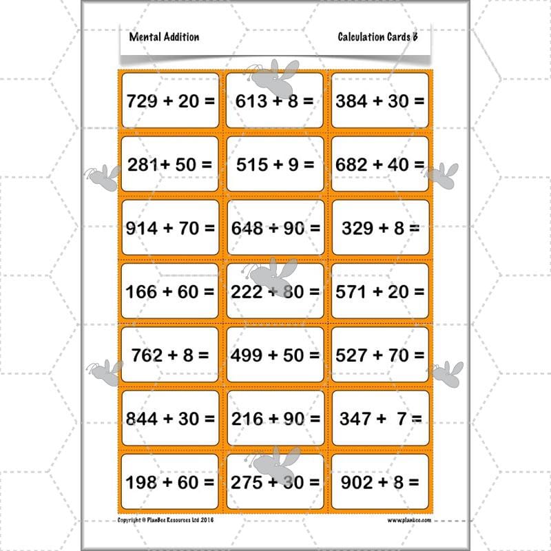 PlanBee Mental Addition: KS2 Maths Addition and Subtraction Year 3